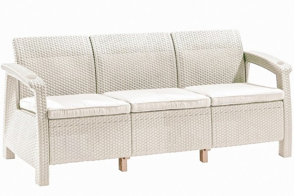 Трёхместный диван  Yalta Sofa 3 Seat белый купить в Богородске