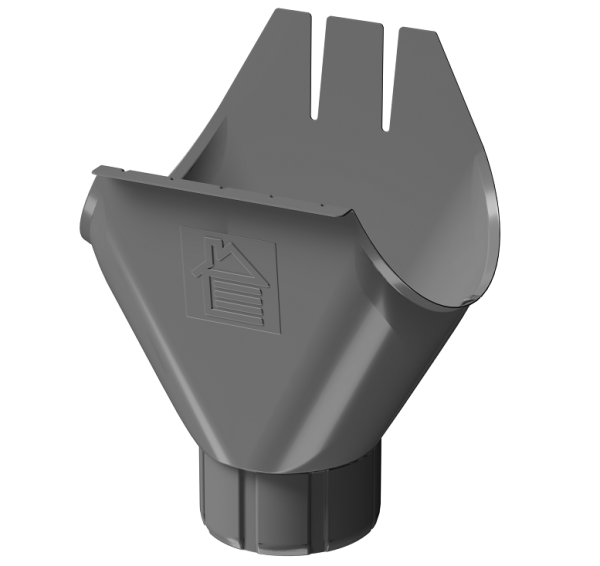 Воронка желоба D125 Döcke STAL PREMIUM Графит, (RAL 7024) купить в Богородске