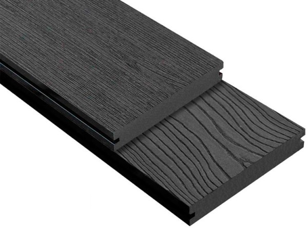 Террасная доска ДПК Outdoor 3D полнотелая STORM/OCEAN BLACK черная купить в Богородске