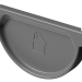 Заглушка желоба D125 Döcke STAL PREMIUM Графит, (RAL 7024) купить в Богородске