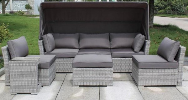 Диван-Трансформер AFINA плетеный из иск. ротанга AFM-320G Grey купить в Богородске