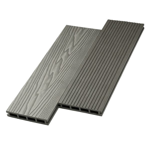 Террасная доска ДПК NanoWood двусторонняя New 3D тиснение + вельвет Серый купить в Богородске