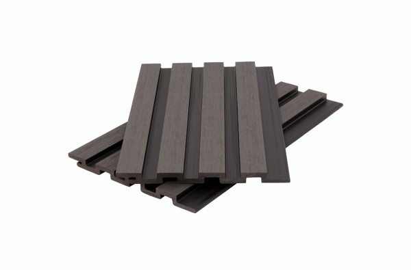 Стеновая панель брусковая двухцветная co-extrusion, grey dark купить в Богородске