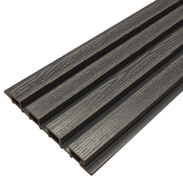 Фасадная доска из ДПК Faynag Wood Рейка Мокрый Асфальт купить в Богородске