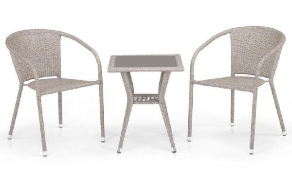 Комплект плетеной мебели AFINA из иск. ротанга T25C/Y137C-W85 Latte 2Pcs купить в Богородске