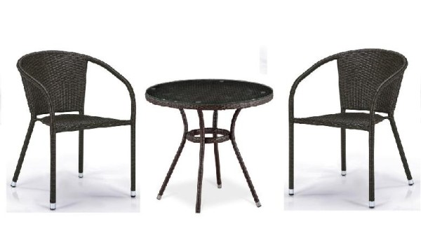 Комплект плетеной мебели AFINA из иск. ротанга Асоль-7 T282ANT/Y137C-W53 Brown 2Pcs купить в Богородске