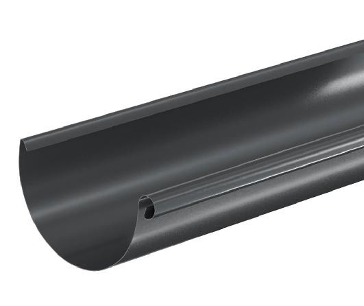 Водосток Aquasistem, система 125x90 - Водосточный желоб 3.00м RAL 7024 Тёмно-серый купить в Богородске