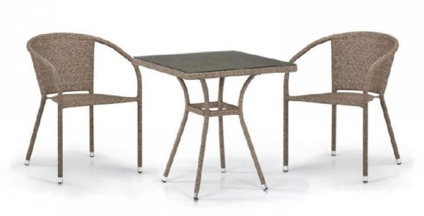 Комплект плетеной мебели AFINA из иск. ротанга T282BNT/Y137C-W56 Light Brown 2Pcs купить в Богородске