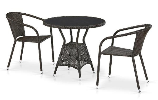 Комплект плетеной мебели AFINA из иск. ротанга T707ANS/Y137C-W53 Brown 2Pcs купить в Богородске