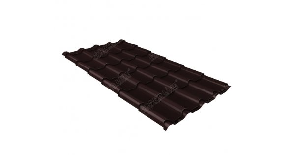 Металлочерепица камея 0,5 Satin RAL 8017 шоколад купить в Богородске