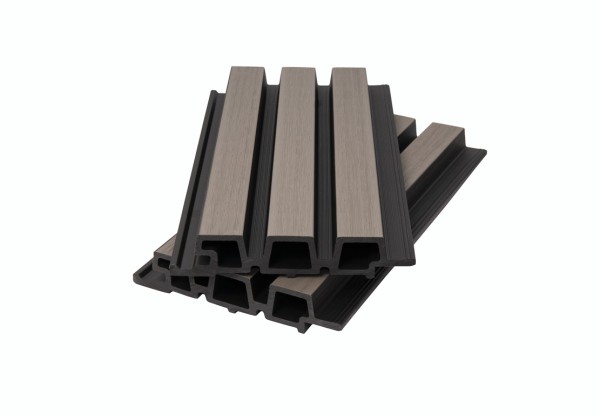 Фасадная панель брусковая двухцветная co-extrusion, snow mix купить в Богородске
