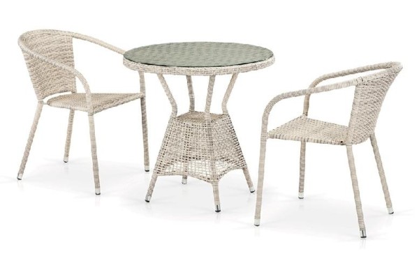 Комплект плетеной мебели AFINA из иск. ротанга T705ANT/Y137C-W85 Latte 2Pcs купить в Богородске