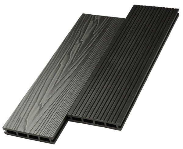 Террасная доска ДПК NanoWood двусторонняя New 3D тиснение + вельвет Графит купить в Богородске