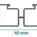 Лага алюминиевая KRONEX 40x15x3000 мм опорная Slim купить в Богородске