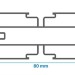 Лага алюминиевая KRONEX 80x40x3000 мм конструктивная купить в Богородске