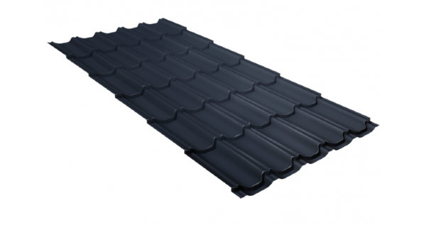 Металлочерепица квинта плюс 0,45 Drap RAL 7024 мокрый асфальт купить в Богородске